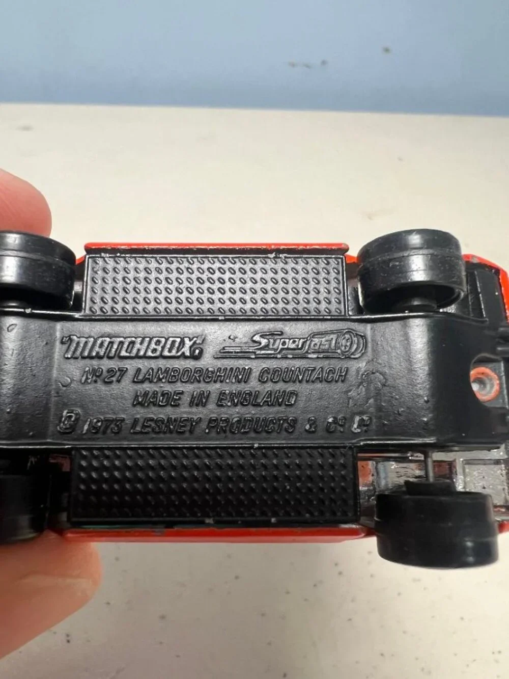 Matchbox Superfast Lamborghini Countach & Hot Wheels Blown Camaro